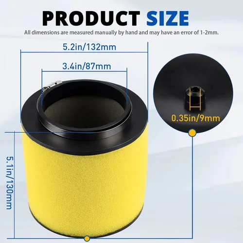 Vista 2 de LOCOPOW 17254-HPO-A00 Filtro de aire para Honda Pioneer 700 Foreman 500 Rubicon 500 Rincon 680 Big Red 700 MUV700 SXS700 TRX680FA TRX680FGA TRX500FM
