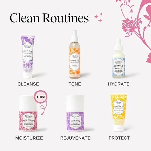 Vista 6 de LilyAna Naturals Hidratante facial y de cuello para mujeres y hombres – Crema hidratante facial y de cuello para piel seca y aclarado de manchas