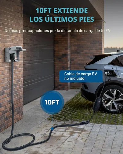 Vista 8 de DEWENWILS Cable de extensión EV RV de 50 amperios, 10 pies, NEMA 14-50P a 14-50R 6/3+8/1 cable de cobre, cable de alimentación EV resistente de Negro