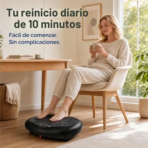 Vista 8 de Natini Vibration Plate Exercise Machine, 990 Speed Levels Whole Body Vibrating Plate for Lymphatic Drainage, Home Workout Equipment with Resistance