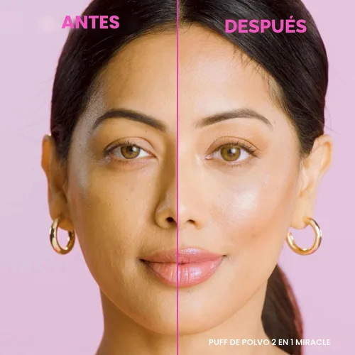 Vista 7 de Real Techniques Esponja milagrosa para la piel + Polvo de maquillaje 2 en 1, esponja para mezclar maquillaje y polvo de doble cara, para líquidos
