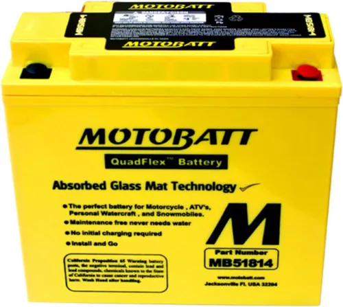 Vista 3 de MotoBatt DB Electrical MB51814 batería para Motobatt 22Ah, Bmw K1600gt, GTL 1600cc 11-14, K1300gt 1300cc 09-11, R75/5 750cc 70-73, R1100rs, Rt