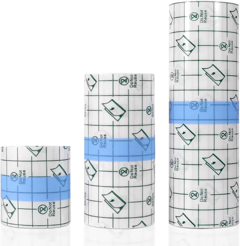 Vista 8 de 2 vendajes impermeables de 4 pulgadas x 10.94 yardas para vendajes de película transparente, protector de curación de segunda piel, vendajes