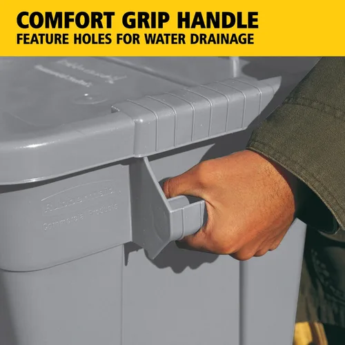 Vista 3 de Baúl con tapa Rubbermaid Commercial fg9s3100gray Brute, capacidad de 20 galones, 27-7/8 pulgadas, longitud x 17-3/8 pulgadas, ancho x 15-1/8 Gris