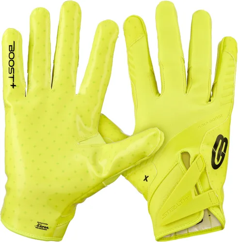 Vista 19 de Guantes de fútbol Grip Boost - Tecnología Stealth 6.0 Boost Plus adhesiva sólida - Guantes de fútbol para receptores amplios, tallas para hombres