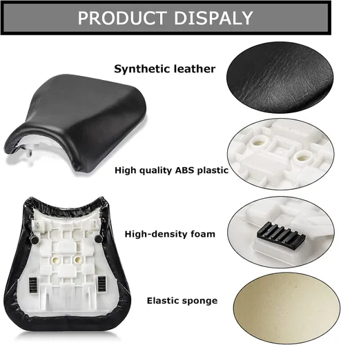 Vista 3 de Cojín de asiento delantero del conductor y pasajero para Suzuki GSXR600 750 2004-2005 Fitting front driver seat replacement engineered to provide