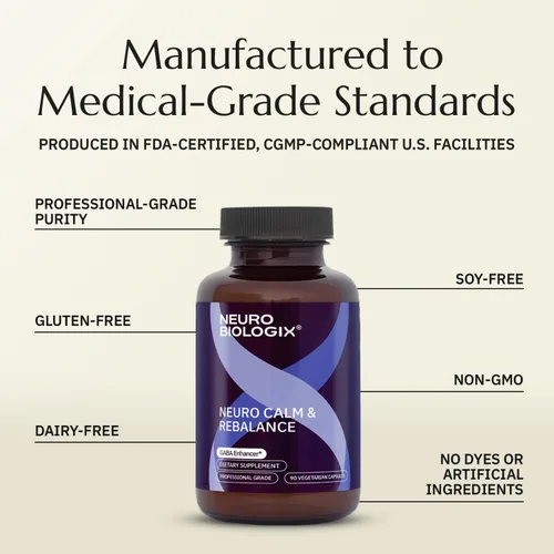 Vista 7 de Neurobiologix Neuro Calm & Rebalance, L Teanina, Magnesio, Zinc & Kava Kava Complejo para un equilibrio del estado de ánimo tranquilo y apoyo al