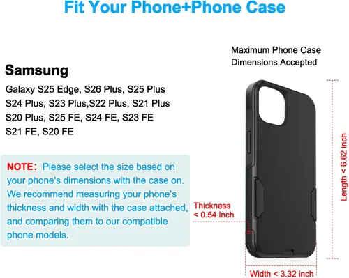 Vista 2 de ykooe Funda de nailon resistente compatible con iPhone 16/15/14/13/12 Pro Max & Plus, 17 modelos Air, Galaxy S24/S23/S21/S20 FE soporte para Negro