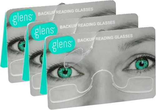 Vista 11 de glens Unisex Armless Reading Glasses - 3 Reading Glasses Men & Women Emergency Lightweight Pocket Ultra Thin Readers