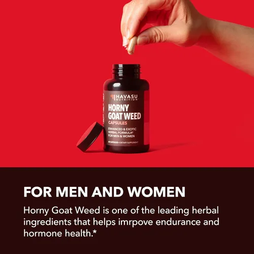 Vista 5 de Cápsulas unisex de hierba Epimedium para hombres y mujeres - Fuerza extra y apoyo energético con Tongkat Ali, Muira Puama y palma enana americana