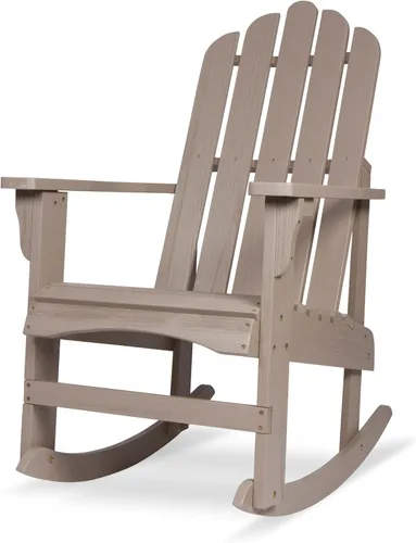Vista 9 de Shine Company Marina Adirondack - Mecedora de madera para interiores y exteriores, color negro