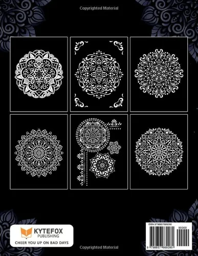 Vista 2 de Midnight Mandalas Coloring Book for Women, Teens, Adults with Stunning Mandala Patterns for Relaxation and Stress Relief