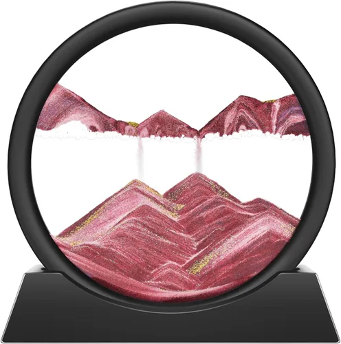 Vista 18 de Wai Danie Imagen artística de arena en movimiento 3D, reloj de arena de mar profundo, paisaje de arena líquida, marco de arena que fluye relajante