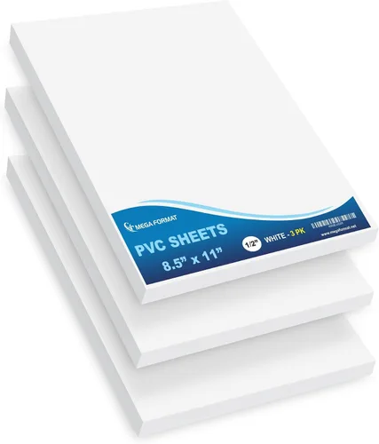 Vista 59 de Mega Format Hojas de plástico de PVC expandido – Hoja negra rígida de 5 x 7 pulgadas para manualidades, señalización y exhibiciones – Sintra Negro
