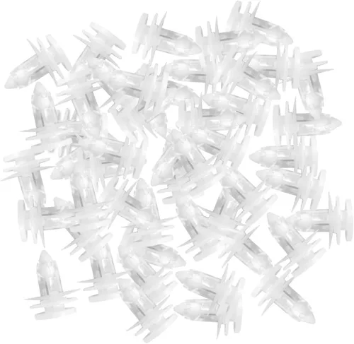 Vista 4 de Lantee 50 piezas de nailon blanco para panel de moldura de puerta, clips de retención de repuesto para Jeep 6505539-AA y 5012874-AA