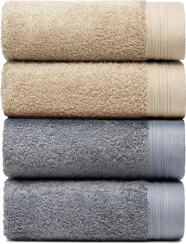 Vista 9 de Juego Premium de Toallas de 16 Toallas de Mano de 18" x 30" Color: Negro 100% Algodón 16 Toallas de Mano Ultra Suaves y Altamente Absorbentes