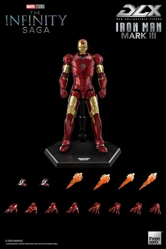 Vista 3 de Marvel Infinity Saga: Iron Man Mark 3 Deluxe Figura de acción a escala 1:12