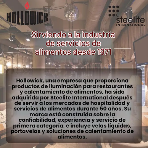 Vista 5 de Hollowick - Vela líquida desechable de 29 horas (36/caja) - Únicamente para uso comercial