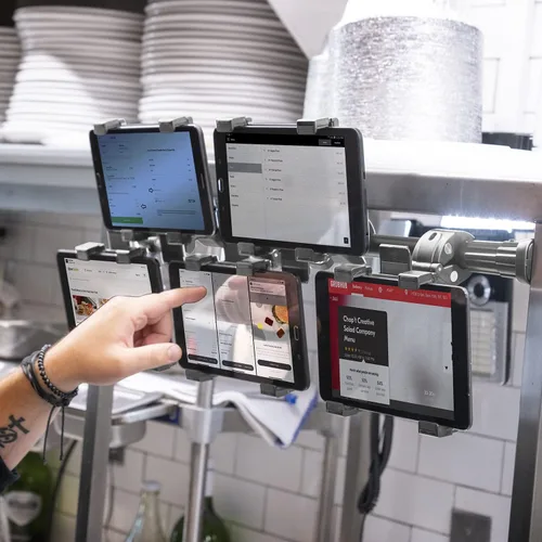 Vista 5 de iBOLT TabDock Tower Five Tablet Clamp Mount 7-10" para aplicaciones de POS y entrega