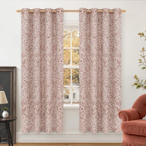 Vista 22 de BGment Cortinas de lino beige para dormitorio de 63 pulgadas de largo, cortinas de ventana con ojales y ojales para ventana de sala de estar, 2