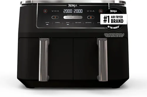 Vista 11 de Ninja DZ201 Foodi - Freidora de aire de 8 cuartos (8 qt) 6 en 1 con tecnología DualZone, 2 cestas con 2 canastas de freír independientes, Match Cook