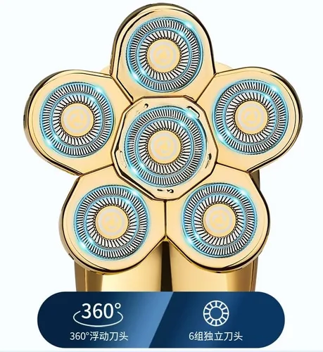 Vista 7 de Afeitadoras de cabeza para hombres calvos, pantalla digital 6 en 1, afeitadora eléctrica húmeda y seca, afeitadora de cabeza calva para hombres