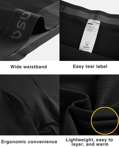 Vista 6 de LAPASA Mens Thermal Underwear Bottom Fleece Lined Long Johns Warm Base Layer Pants LightMidHeavy Weight M10