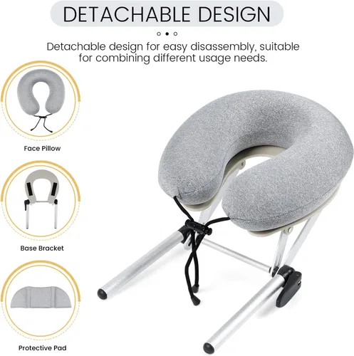 Vista 7 de TRENDBOX Mesa de masaje, almohada de espuma viscoelástica, almohada de masaje de espuma viscoelástica multifuncional ajustable para oficina, sueño