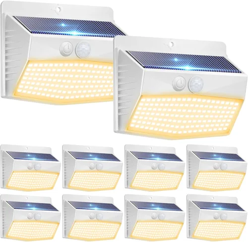 Vista 36 de Peasur 1 paquete de luces solares con sensor de movimiento para exteriores
