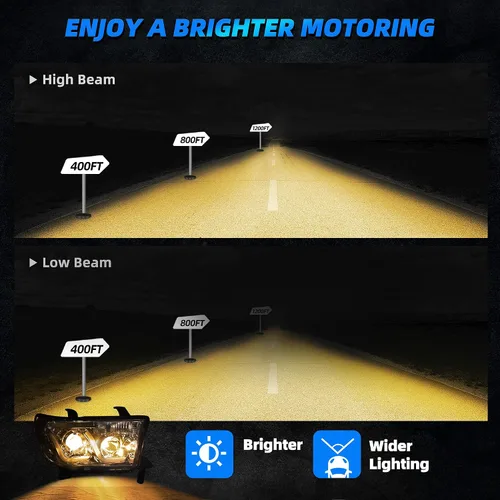 Vista 2 de AUTOSAVER88 Conjunto de faros LED DRL compatible con Tundra 2007 2008 2009 2010 2011 2012 2013/08-17 Sequoia par de faros delanteros con luz