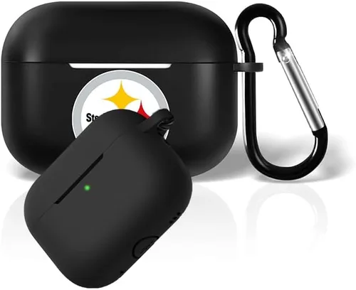 Vista 4 de Funda protectora de silicona para 49ers compatible con AirPods de 1ª/2ª generación, funda de carga, llavero