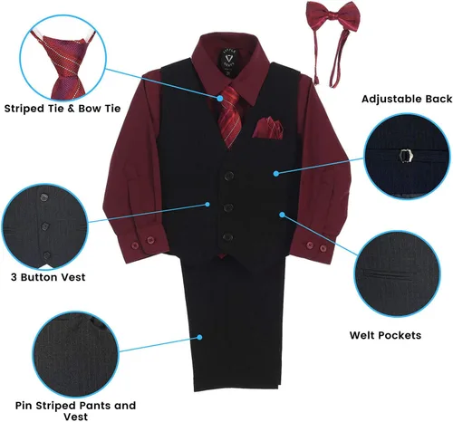 Vista 2 de Traje de Pascua para niños, conjunto de ropa formal para niños, traje de portador de anillos para niños, ropa de iglesia para niños pequeños