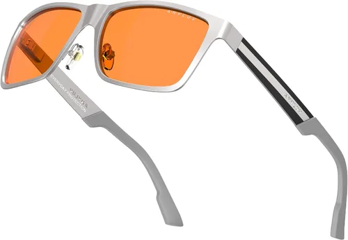 Vista 11 de ANYLUV Blue Light Glasses for Men Stylish Anti Eyestrain Lightwight Metal Frame Blue Light Blocking Glasses