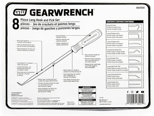 Vista 16 de GEARWRENCH Juego de 8 ganchos largos y púas - 84010H