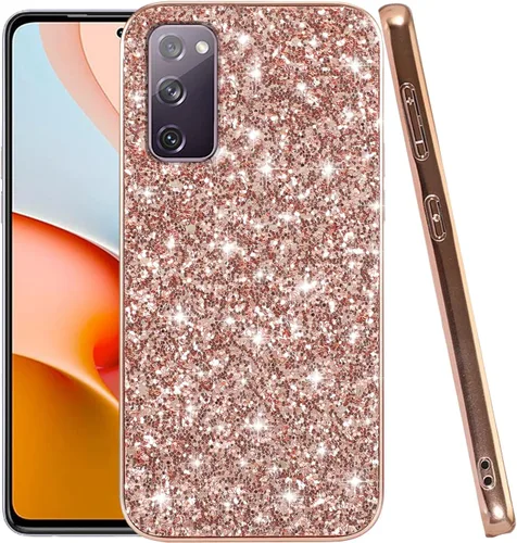 Vista 10 de Funda compatible con Samsung S20 FE con purpurina a prueba de golpes, para Samsung Galaxy S20 FE, funda protectora delgada de TPU suave