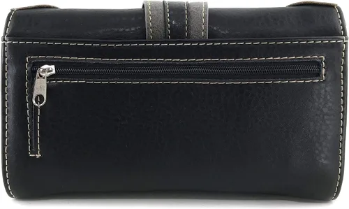 Vista 4 de Zelris Western mocasín flor hebilla mujer Crossbody muñeca Trifold cartera