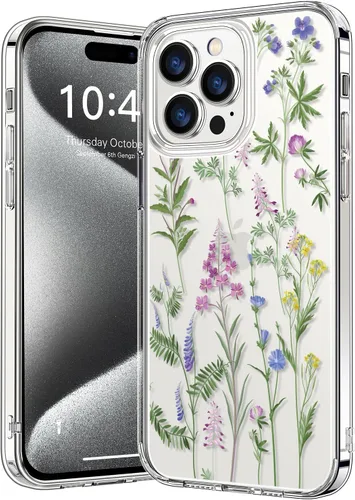 Vista 32 de bicol - Funda protectora a prueba de golpes para iPhone 15 Plus, funda delgada de acrílico transparente y diseños modernos para niña y mujer, 6.7