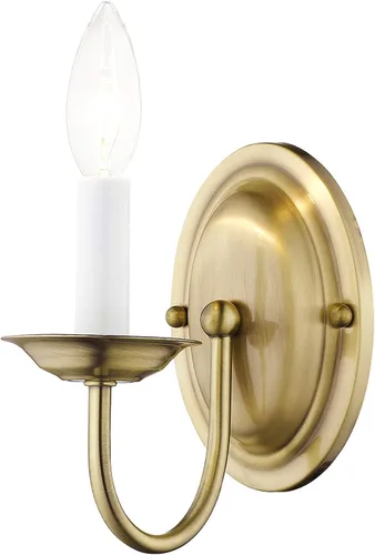 Vista 12 de Livex Lighting 4151-04 Home Basics Aplique de Pared Negro de 1 Luz