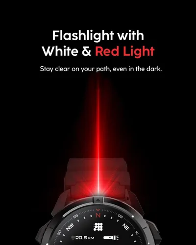 Vista 6 de Reloj inteligente resistente Cubitt Terra con GPS de doble banda, pantalla AMOLED de 1.48”, mapas sin conexión, VITA AI, entrenador AI, puntaje
