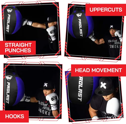 Vista 2 de Wrecking Ball Heavy Punching Bag for Adults, Hook and Uppercut, Body Snatcher, Boxing, MMA, Muay Thai Training Equipment, Filled