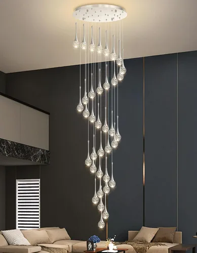 Vista 20 de Lámparas colgantes modernas para isla de cocina, LED, regulable, cristal glamuroso, iluminación colgante de techo para comedor, pasillo, dormitorio
