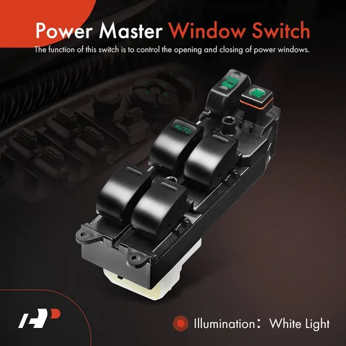 Vista 3 de A-Premium Master - Interruptor eléctrico de ventana compatible con Toyota Camry 2002-2006, RAV4 2001-2005, Sienna 2004-2009, lado delantero