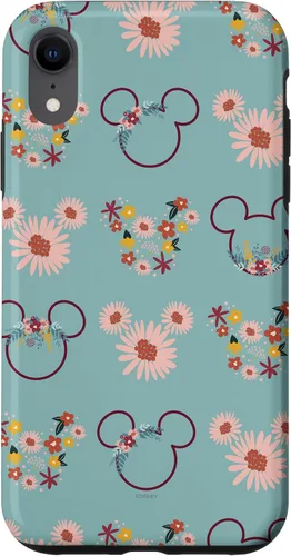 Vista 24 de Funda con estampado de flores y margaritas de Mickey Mouse para iPhone 16 Disney