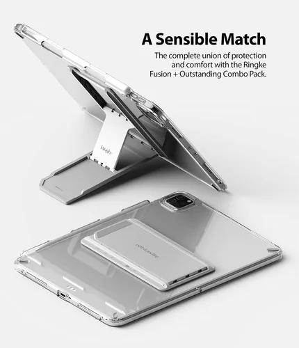 Vista 2 de Ringke Fusion with Outstanding [Funda + soporte] Funda compatible con iPad Pro de 11 pulgadas (4ª 2022, 3ª 2021, 2ª 2020, 1ª 2018), funda
