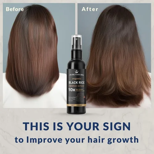 Vista 8 de PureNaturis Aceite de ricino y jengibre para el crecimiento del cabello, suero sin enjuague para hombres y mujeres, eficaz para la pérdida