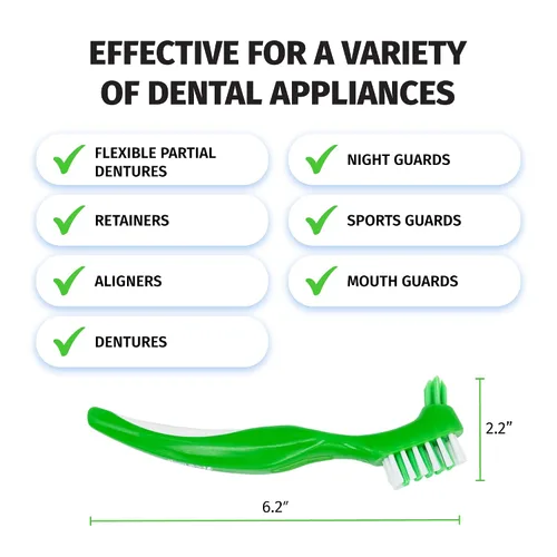 Vista 5 de TCS Limpiador de electrodomésticos dentales frescos, limpiador concentrado de fuerza profesional para partes flexibles - Cepillo de dentadura