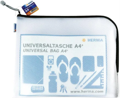 Vista 19 de Herma 20007 - Neceser con cremallera A5, 10 unidades, transparente (10.2 x 7.9 in), pequeña bolsa de viaje con cremallera para cosméticos, líquidos