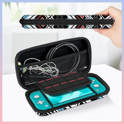 Vista 5 de ALITOR Carrying Case for Nintendo Switch OLED ModelMultifunction Hard Shell Protective Cover Shockproof with Card Slots for Console Accessories for