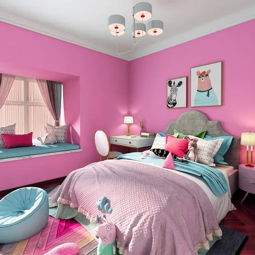 Vista 4 de LACHEERY Papel adhesivo rosa de 12 x 160 pulgadas, papel tapiz texturizado sólido para pegar y despegar, papel de pared rosa, papel tapiz