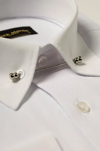 Vista 6 de Pin Collar Shirts for Men Mens Long Sleeve Shirt Mens Dress Shirts Mens Stylish Formal Shirts Button Up Shirt Men